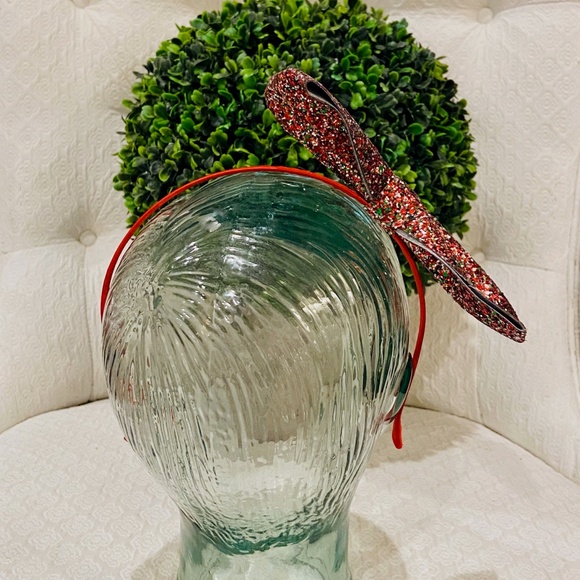 O2-BUNDLE ONLY-Large Glitter Bow Fascinator/Head Band - Picture 4 of 10